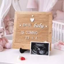 Fikir Store Rustik Ahşap Mesaj Panosu Yazı Tahtası &148 Türkçe Karakterli Harf Seti