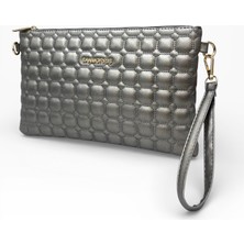 Sanmorris Kadın Suni Deri Siyah Mozaik Desen Ayarlanabilir Çapraz ve El Askılı Portföy, Clutch Çanta 1424