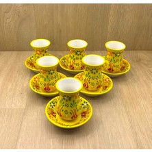 Seramik Çay Bardağı Takımı-Sarı