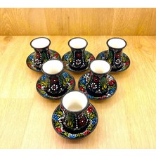 Seramik Çay Bardağı Takımı-Siyah