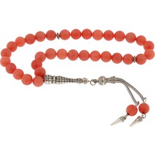 ​doğaltaş Metal Püsküllü Pembe Yeşim Taşı Tesbih