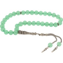 ​doğaltaş Metal Püsküllü Yeşim Taşı Tesbih