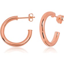 925 Ayar Gümüş Çivili Halka Kadın Küpe