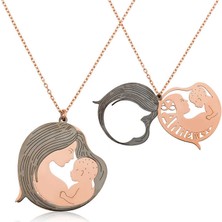 925 Ayar Gümüş Anne ve Bebek Gümüş Kolye