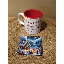 Paganca Happy New Year Yılbaşı Kupa ve Bardak Altlığı