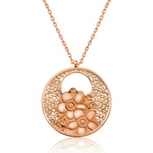 925 Ayar Gümüş Yaşam Çiçeği Gümüş Kolye