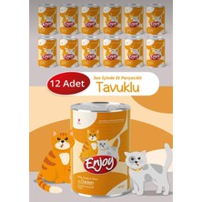 Enjoy Tavuklu Kedi Konservesi Sos Içinde Et Parçacıklı 400 gr X12