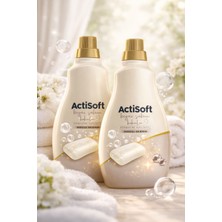 Actisoft Beyaz Sabun Kokulu Konsantre Yumuşatıcı 1500 ml x 2 Adet – Parfüm Kapsüllü 120 Yıkama