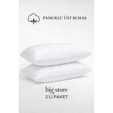 Hig Store Üç Boyutlu Pamuklu %100 Sıvı Su Geçirmez 50X70 Ebat Fermuarlı Yastık Alezi 2 Adet