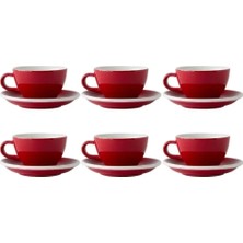 Acme Evolution 6'lı Cappuccino Fincan Seti Kırmızı