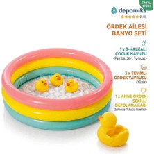 Depomiks Sevimli Ördek Ailesi 86CM Taban Şişme Havuz