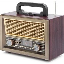 Marsilyan Bluetooth Nostaljik Hoparlör Fm Kumandalı 28 x 14.1 x 21 cm NS2077BT
