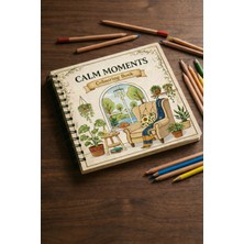 Z&R Craft Calm Moments - Sakin Anlar Boyama Kitabı - 35 Yaprak - Kalın Sayfalar 21X21 - Spiralli