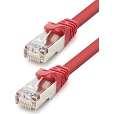 Marsilyan Cat7 Ethernet Patch Kablosu 10 Gbps 600 Mhz 60 cm - Kırmızı HDX5106