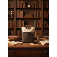 İvaLife Iva Kitap Kılıfı Çok Amaçlı Çanta Cepli Kitap Çantası Deri Detaylı Kitap ve Ajanda Kılıfı El Yapımı