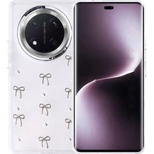 Honor Magic 7 Lite Uyumlu Kılıf Airbag Tasarımlı Simli Şeffaf Zore Kutup Kapak
