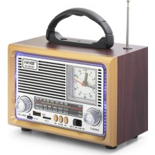 Marsilyan Bluetooth Nostaljik Hoparlör Fm Retro Saatli 20 x 10.2 x 14.5 cm NS8890BT