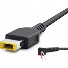 Marsilyan Laptop Adaptör Dc Jack Kablosu 30–90W USB Tip Sarı Kare Uç / Ibm Uyumlu 1.2 M - Siyah HDX5515