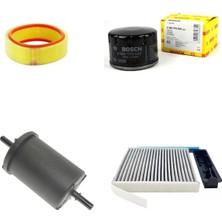 Bosch Filtre Bakım Seti Dacia Sandero 1.4 1.6 Benzinli 2008-2012 Hava + Yağ F + Yakıt F. + Polen Filtron