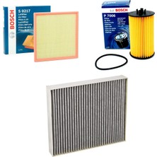 Bosch Filtre Bakım Seti Chevrolet Cruze 1.4 Turbo Hava + Yağ F. + Polen Filtre Sardes