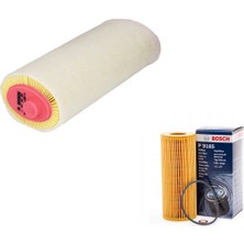 Bosch Filtre Bakım Seti Bmw 5 Serisi E60 520 D Dizel 2005-2007 M47D20(204D4) Motor Hava + Yağ Filtre