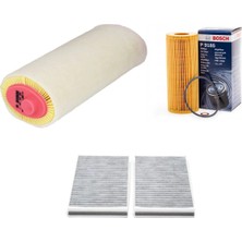 Bosch Filtre Bakım Seti Bmw 5 Serisi E60 520 D Dizel 2005-2007 M47D20(204D4) Motor Hava + Yağ F. + Polen Filtre Sardes