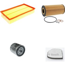 Bosch Filtre Bakım Seti Mercedes E300 Td W210 1996-1999 Dizel Hava + Yağ F + Yakıt F. + Polen Bosch