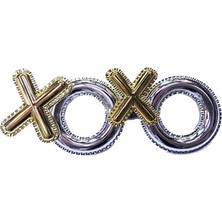 Gümüş Renk Xoxo Yazılı Parti Gözlüğü 17X7 cm