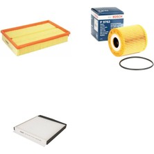 Bosch Filtre Bakım Seti Volvo S60 I 2.5 T 210 Beygir 2000-2010 Hava + Yağ F. + Polen Filtre Bosch
