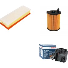 Bosch Filtre Bakım Seti Peugeot 3008 1.6 Hdi 110 Beygir Dizel 2009-2012 Hava + Yağ F. + Yakıt Filtre Bosch