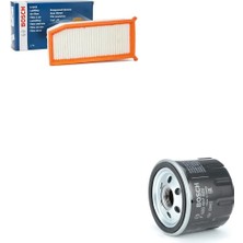 Bosch Filtre Bakım Seti Dacia Logan 1.0 Mcv Benzinli 75 Beygir 2017+ Hava + Yağ Filtre