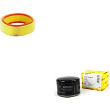 Bosch Filtre Bakım Seti Renault Clio Iı 1.4 Benzinli 1998-2004 Yuvarlak Filtre Hava + Yağ Filtre