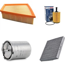 Bosch Filtre Bakım Seti Volkswagen Polo 1.4 Tdı Dizel 9n 2002-2009 Bnm Bwb Bms Bnv Motor 70-80 Beygir Hava + Yağ F + Yakıt F. + Polen Sardes