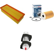 Bosch Filtre Bakım Seti Audi A5 2.0 Tdı 143 Beygir Cjca Cmfa Motor 2009-2015 Hava + Yağ F. + Yakıt Filtre Bosch