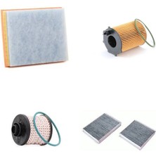 Bosch Filtre Bakım Seti Citroen C3 1.6 Hdı Dizel 75 Beygir 2015+ Bluehdi Hava + Yağ F + Yakıt F. + Polen Bosch