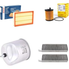 Bosch Filtre Bakım Seti Citroen C4 Grand Picasso Iı 1.6 Hdi 115 Beygir 2013+ Hava + Yağ F + Yakıt F. + Polen Bosch