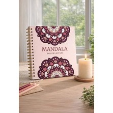 Mandala Boyama Kitabı/mandala Coloring Book–25 GÖRSEL-21X21 ,metal Spiralli, Stres Azaltıcı