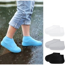 Silikon Ayakkabı Kılıfı Kaymaz Su Kir Geçirmez   L Beden Siyah