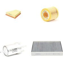 Bosch Filtre Bakım Seti Skoda Fabia 1.2 70 Beygir 2011-2014 Benzin Hava + Yağ F + Yakıt F. + Polen Sardes