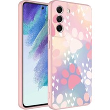 Samsung Galaxy S21 Fe Uyumlu Kılıf Kamera Korumalı Desenli Sert Silikon Zore Epoksi Kapak