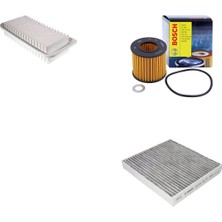 Bosch Filtre Bakım Seti Toyota Yaris 1.33 2006-2011 Benzinli 101 Beygir Hava + Yağ F. + Polen Filtre Bosch
