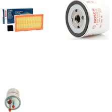 Bosch Filtre Bakım Seti Ford Tourneo Connect 1.8 Dizel 2002-2005 75 Beygir Hava + Yağ F. + Yakıt Filtre Bosch