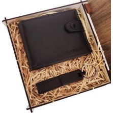 Cüzdan Anahtarlık Ahşap Kutulu Set