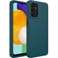 Samsung Galaxy A13 4g Uyumlu Kılıf Metal Çerçeve ve Buton Tasarımlı Silikon Zore Luna Kapak