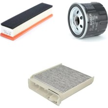 Bosch Filtre Bakım Seti Dacia Logan 1.5 Dci 68 Beygir 2008-2012 Hava + Yağ F. + Polen Filtre Sion