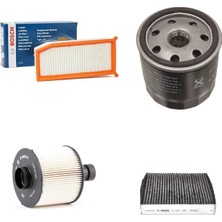 Bosch Filtre Bakım Seti Dacia Logan 1.5 Dci 90 Beygir 2013+ Hava + Yağ F + Yakıt F. + Polen Sardes