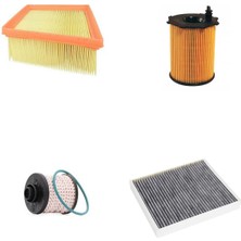 Bosch Filtre Bakım Seti Ford Tourneo Courier 1.5 Tdcı 2014+ 95 Beygir Hava + Yağ F + Yakıt F. + Polen Bosch