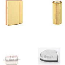 Bosch Filtre Bakım Seti Mercedes C200 W202 1993-2000 Benzinli Hava + Yağ F + Yakıt F. + Polen Bosch