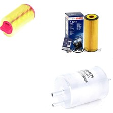 Bosch Filtre Bakım Seti Mercedes C200 W203 2003-2007 Benzinli Hava + Yağ F. + Yakıt Filtre Bosch