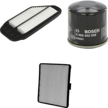 Bosch Filtre Bakım Seti Chevrolet Spark 1.0 2005-2009 Hava + Yağ F. + Polen Filtre Sardes